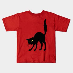 Halloween Black Cat Kids T-Shirt